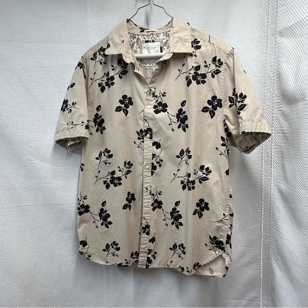 Cactus Man Ricky Singh Tan‎ and Black Casual Button Down Shirt Large